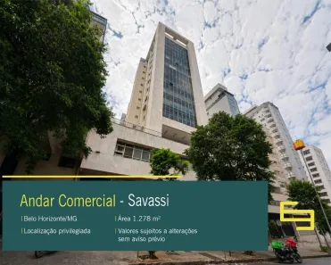 Imóvel Comercial para alugar, 1278m² no Savassi, Belo Horizonte
