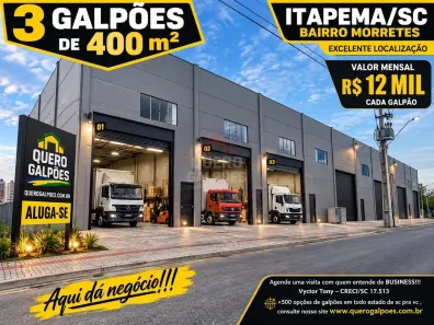 Galpão/Depósito/Armazém para alugar, 400m² no Andorinha, Itapema