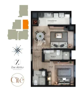 Apartamento com 1 Quarto à venda, 60m² no Carniel, Gramado