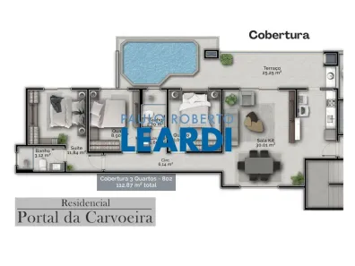 Apartamento com 3 Quartos à venda, 112m² no Carvoeira, Florianópolis