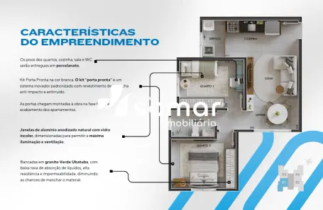Apartamento com 2 Quartos à venda, 42m² no Centro, Divinópolis