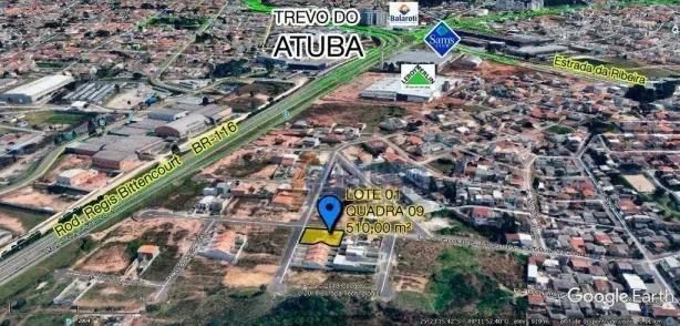 Lote/Terreno à venda, 510m² no Atuba, Curitiba