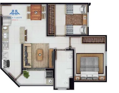 Apartamento com 2 Quartos à venda, 58m² no Vargem do Bom Jesus, Florianópolis