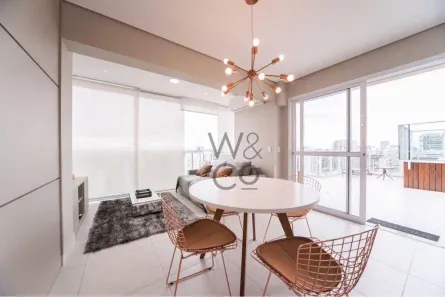 Apartamento com 1 Quarto para alugar, 82m² no Cidade Monções, São Paulo
