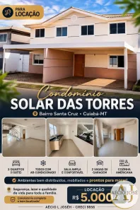 Casa de Condomínio com 3 Quartos para alugar, 180m² no Santa Cruz, Cuiabá