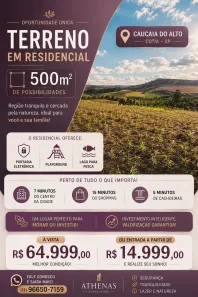 Lote/Terreno à venda, 500m² no Centro (Caucaia do Alto), Cotia