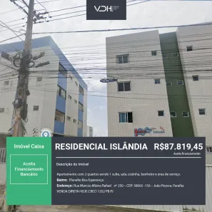 Apartamento com 2 Quartos à venda, 49m² no Planalto Boa Esperança, João Pessoa