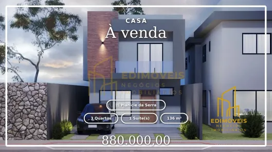Casa com 3 Quartos à venda, 136m² no Planície da Serra, Serra