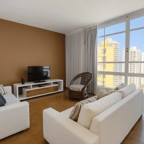 Apartamento com 3 Quartos para alugar, 158m² no Pitangueiras, Guarujá