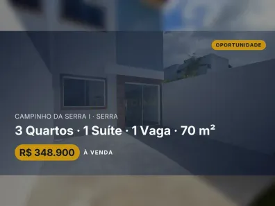Casa com 3 Quartos à venda, 70m² no Campinho da Serra I, Serra