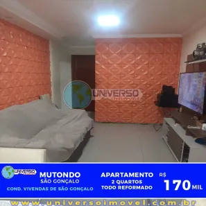 Apartamento com 2 Quartos à venda, 60m² no Mutondo, São Gonçalo