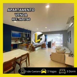Apartamento com 3 Quartos à venda, 122m² no Jardim São Caetano, São Caetano do Sul