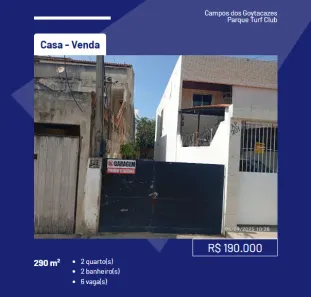 Casa com 2 Quartos à venda, 290m² no Parque Turf Club, Campos dos Goytacazes