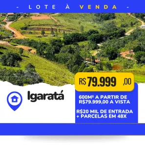 Lote/Terreno à venda, 600m² no Centro, Igaratá