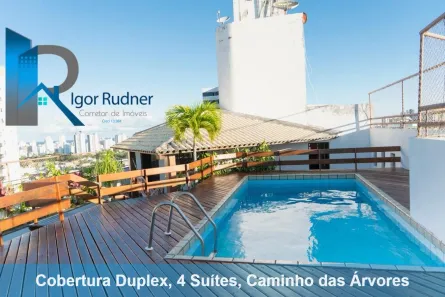 Cobertura com 4 Quartos à venda, 463m² no Caminho das Árvores, Salvador