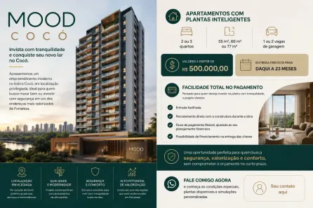 Apartamento com 2 Quartos à venda, 66m² no Cocó, Fortaleza