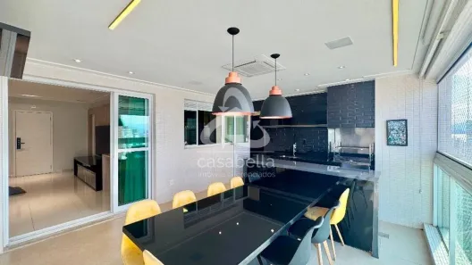 Apartamento com 3 Quartos para alugar, 155m² no Ponta da Praia, Santos