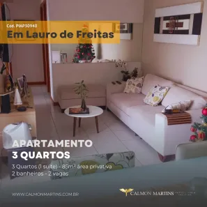 Apartamento com 3 Quartos à venda, 86m² no Centro, Lauro de Freitas
