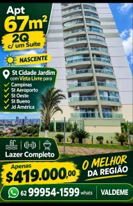 Apartamento com 2 Quartos à venda, 67m² no Cidade Jardim, Goiânia