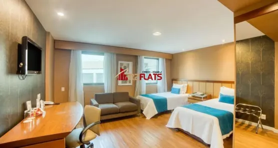 Flat com 1 Quarto para alugar, 27m² no Indianópolis, São Paulo