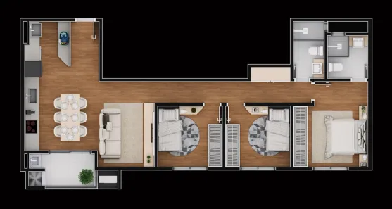 Apartamento com 3 Quartos à venda, 78m² no Atiradores, Joinville