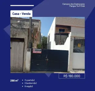 Casa com 2 Quartos à venda, 290m² no Parque Turf Club, Campos dos Goytacazes