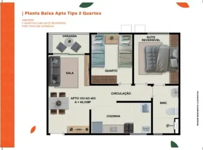 Apartamento com 3 Quartos à venda, 54m² no Dois Carneiros, Jaboatão dos Guararapes