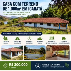 Fazenda/Sítio com 3 Quartos à venda, 1000m² no Águas de Igaratá, Igaratá