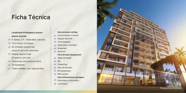 Apartamento com 1 Quarto à venda, 25m² no Stella Maris, Salvador