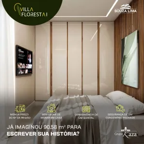 Casa de Condomínio com 3 Quartos à venda, 90m² no Loteamento Floresta, São José dos Campos