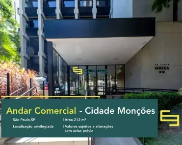 Imóvel Comercial para alugar, 212m² no Cidade Monções, São Paulo