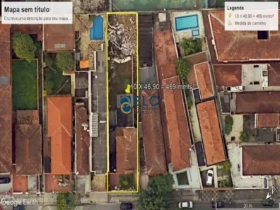 Lote/Terreno à venda, 469m² no Vila Belmiro, Santos
