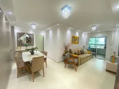 Apartamento com 3 Quartos para alugar, 131m² no Caiçara, Praia Grande
