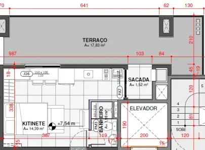 Apartamento com 1 Quarto à venda, 21m² no Portão, Curitiba