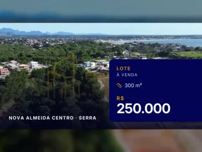 Lote/Terreno à venda, 300m² no Nova Almeida Centro, Serra