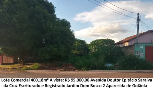Lote/Terreno à venda, 400m² no Jardim Dom Bosco, Aparecida de Goiânia