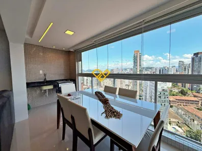Apartamento com 3 Quartos para alugar, 136m² no Boqueirão, Santos