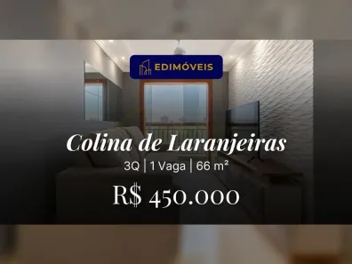 Apartamento com 3 Quartos à venda, 66m² no Colina de Laranjeiras, Serra