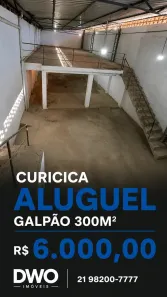Galpão/Depósito/Armazém para alugar, 300m² no Curicica, Rio de Janeiro