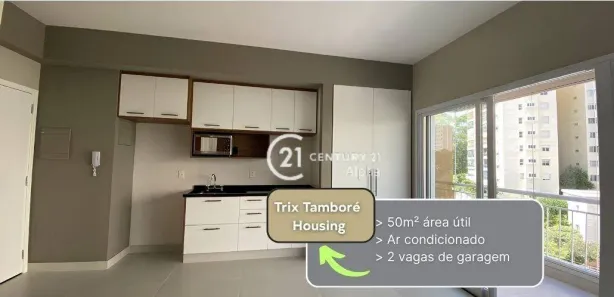 Apartamento com 1 Quarto para alugar, 50m² no Tamboré, Santana de Parnaíba