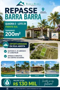 Lote/Terreno à venda, 200m² no , Barra dos Coqueiros
