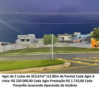 Lote/Terreno à venda, 323m² no Residencial Parqville Jacarandá, Aparecida de Goiânia