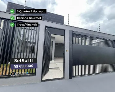 Casa com 3 Quartos à venda, 120m² no Residencial Setsul II, São José do Rio Preto