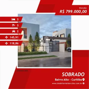 Casa com 3 Quartos à venda, 118m² no Bairro Alto, Curitiba