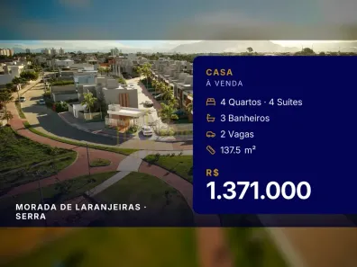 Casa com 4 Quartos à venda, 137m² no Morada de Laranjeiras, Serra