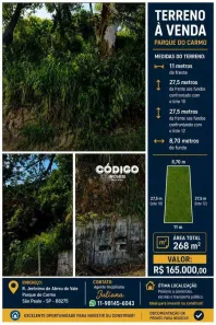 Lote/Terreno à venda, 268m² no Jardim Nossa Senhora do Carmo, São Paulo