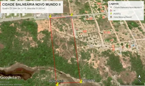 Lote/Terreno à venda, 2000m² no Cidade Balneária Novo Mundo II, Conde