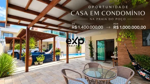 Casa de Condomínio com 4 Quartos à venda, 156m² no Ponta de Campina, Cabedelo