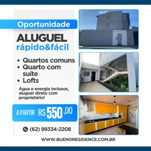 Apartamento com 1 Quarto para alugar, 30m² no Setor Sol Nascente, Goiânia