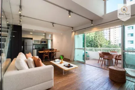 Apartamento com 1 Quarto para alugar, 74m² no Vila Nova Conceição, São Paulo